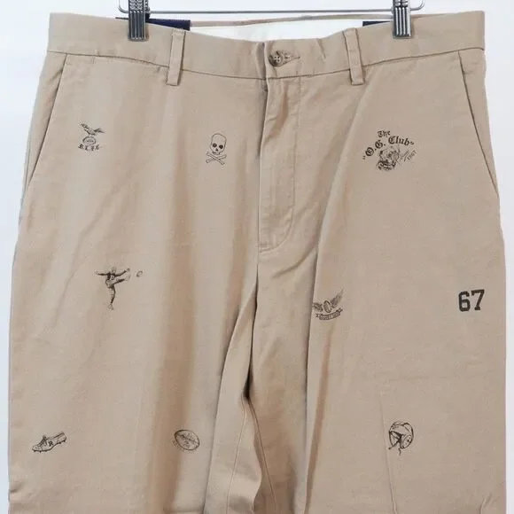 NWT Polo Ralph Lauren Men's Varsity Football OG Club Stretch Khaki Chinos, 34x30